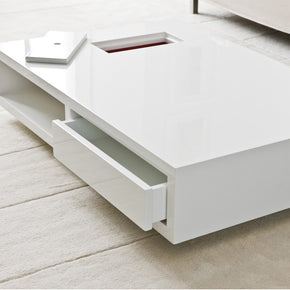 white coffee table