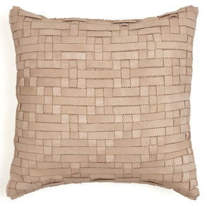 tan leather cushion