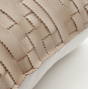 tan leather cushion